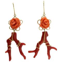 Luise Gold Coral Earrings 4