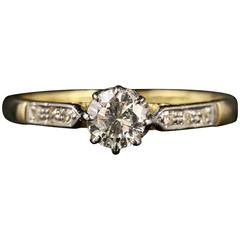 Antique Edwardian Diamond Solitaire Engagement Ring