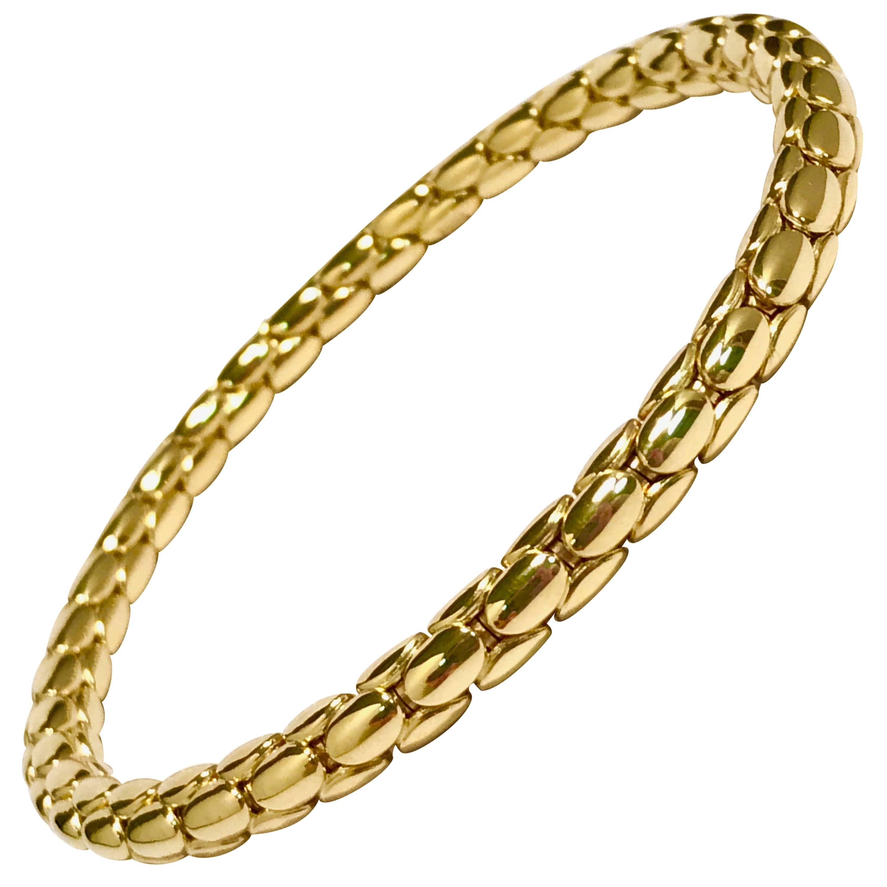 Yellow Gold 18 Carat Timeless Stretch Bracelet