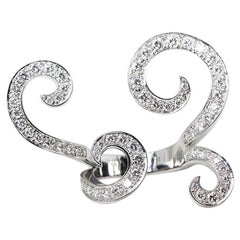 Van Cleef & Arpels 18 Karat White Gold Diamond Oiseuax de Paradis Ring