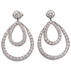4 Carat Diamond Convertible Day Night Drop Earrings 4 Carat Diamond Convertible Day Night Drop Earrings
