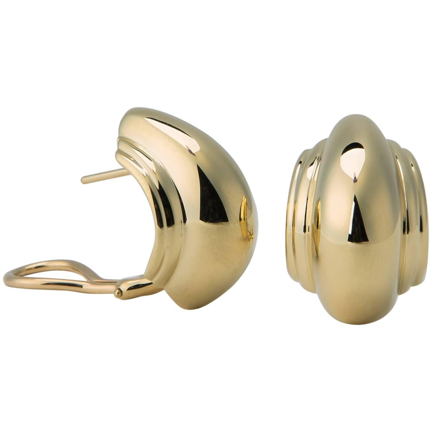Tiffany & Co. Paloma Picasso Domed Gold Earrings