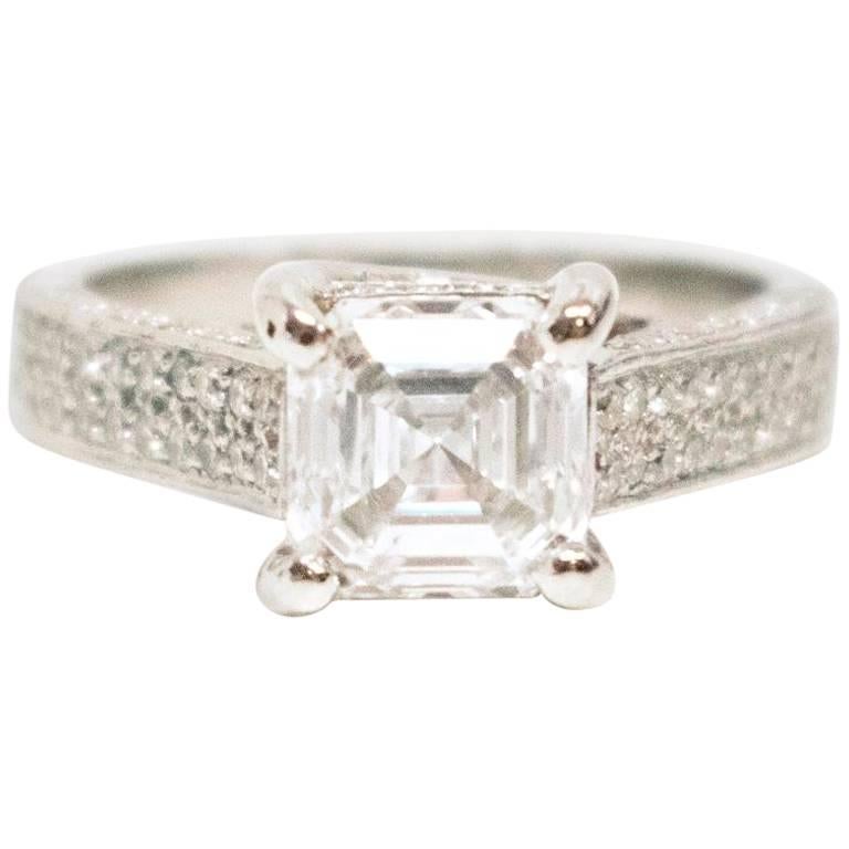 Bespoke Platinum Diamond Ring For Sale