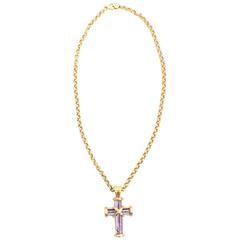Theo Fennell Gold and Amethyst Cross