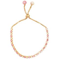 Bespoke Rose Gold Pink Sapphire and Diamond Bracelet