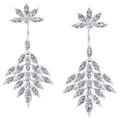 Orecchini moderni eleganti con diamante Marquise da 5,00 carati