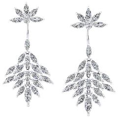 Ferrucci 5.20 Carat Marquise Diamond Stylish Modern Earrings 2