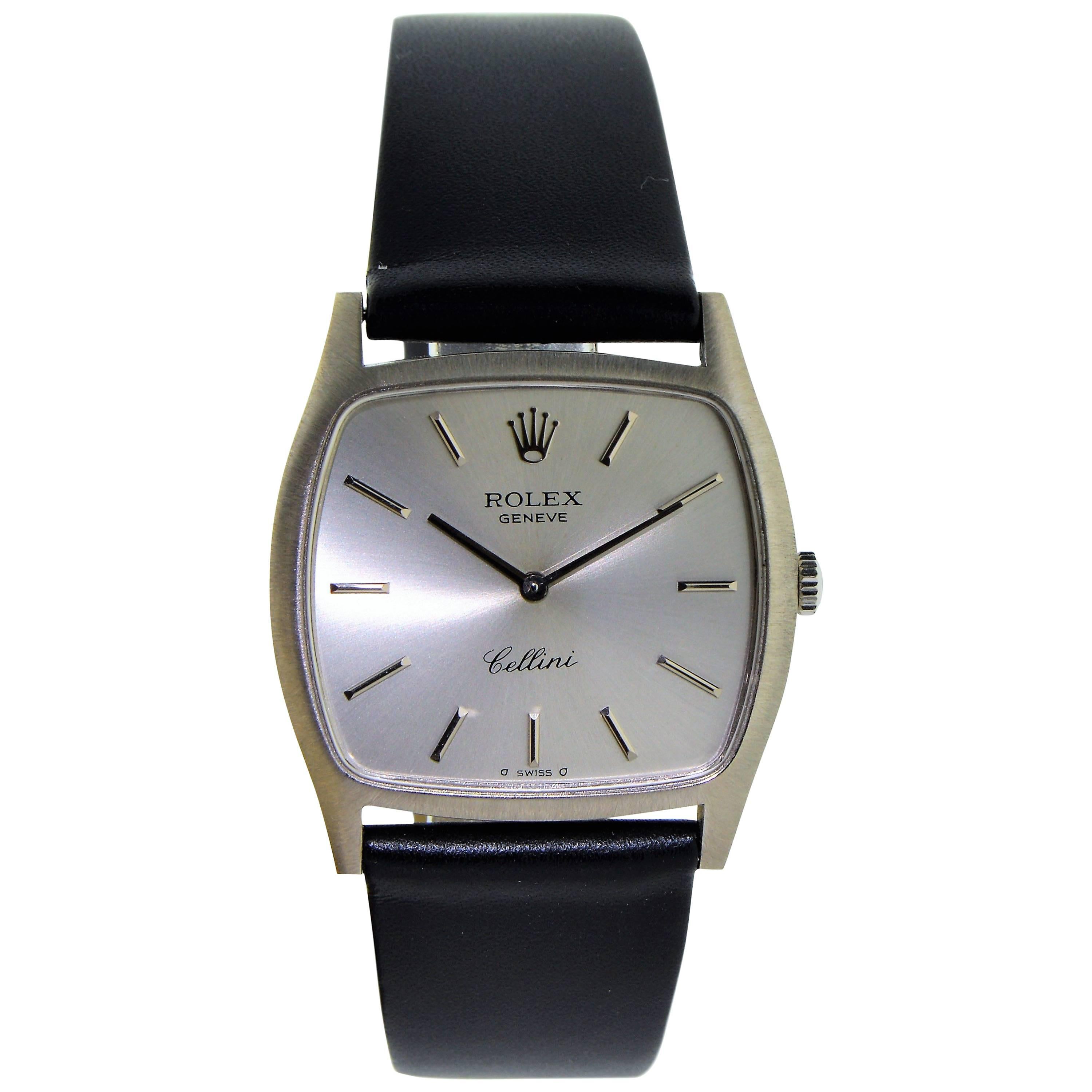 Rolex White Gold Cellini Series Dress Manual Wind Watch, 1970s