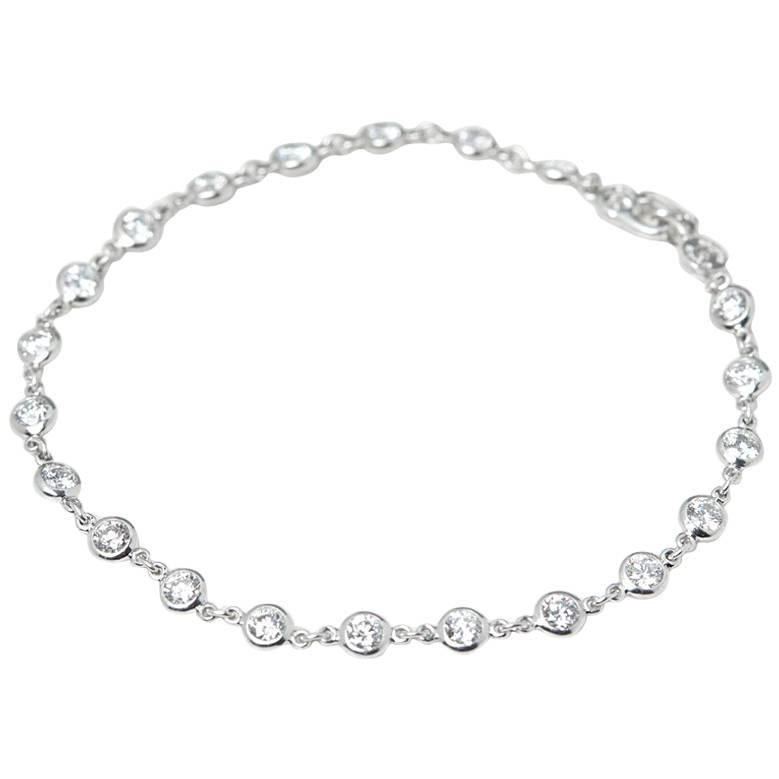 Tiffany & Co. Platinum 2.30 Carat Diamonds By The Yard Bracelet