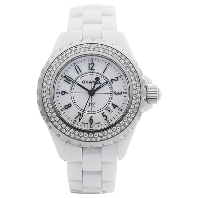 Chanel J12 Automatic Phantom Phantom 38mm White Dial Ceramic Women's Watch  H6186
