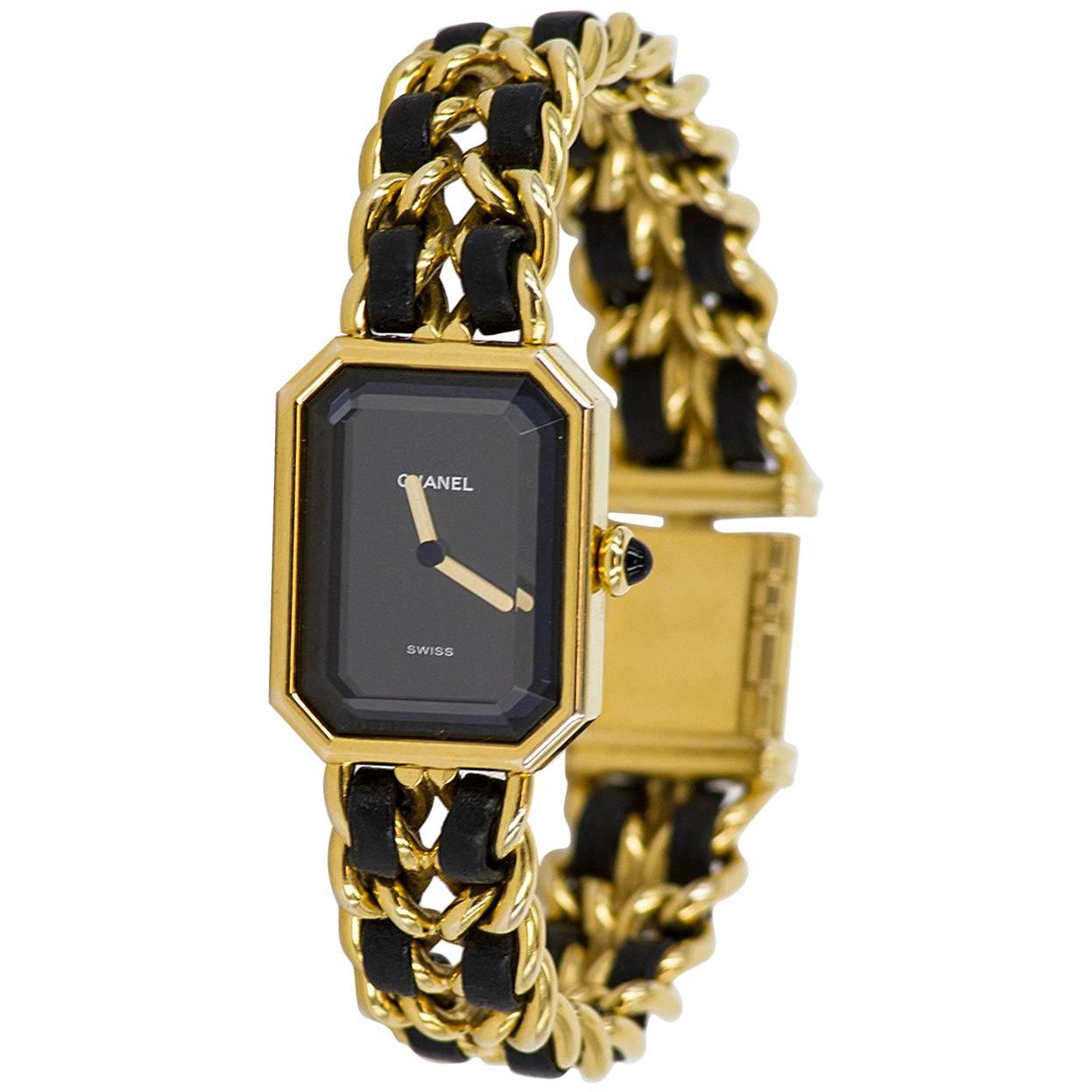 Chanel France Ladies Yellow Gold Première Quartz Wristwatch