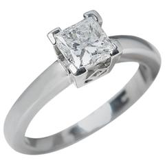 GIA Certified Diamond Platinum Engagement Ring