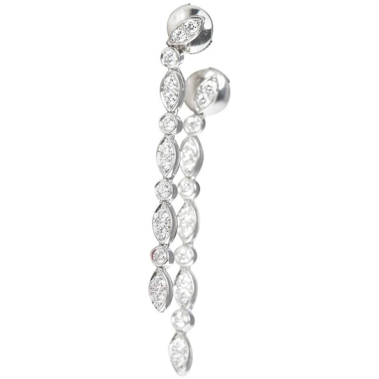 Tiffany And Co 1 10 Carat Diamond Platinum Drop Earrings At 1stdibs Tiffany Co 1 10 Carat Diamond Platinum Drop Earrings For