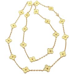 Van Cleef & Arpels Vintage Alhambra Gold 20 Motif Necklace