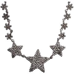 Antique Georgian Cut Steel Star Collar