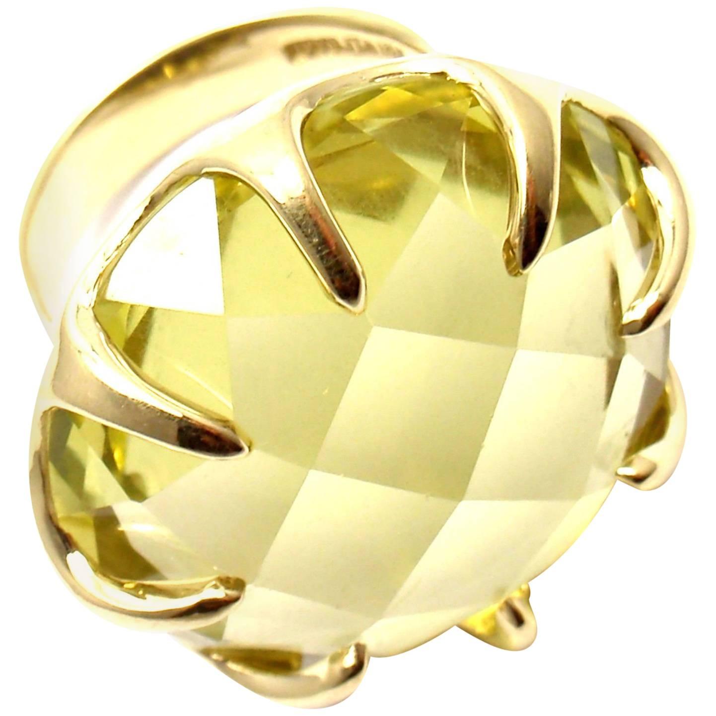 Ippolita Lollipop Extra Large Lemon Citrine Yellow Gold Ring