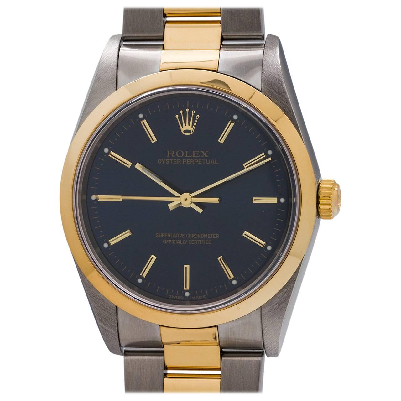 Rolex Yellow Gold Stainless Steel Oyster Perpetual Wristwatch, circa 2003