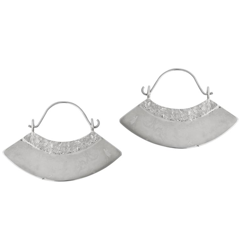 Allison Bryan Silver Fan Earrings For At 1stdibs Allison Bryan Silver Fan Earrings For