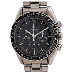 Omega Stainless Steel Case Speedmaster Man on the Moon Wristwatch, circa 1986