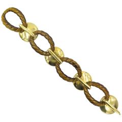 Cipullo Tiger's Eye Gold Link Bracelet 2