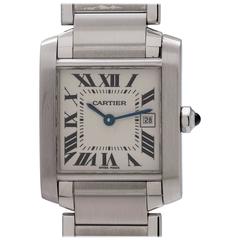 Cartier Stainless Steel Tank Francaise Midsize Quartz Wristwatch, circa 2000 7