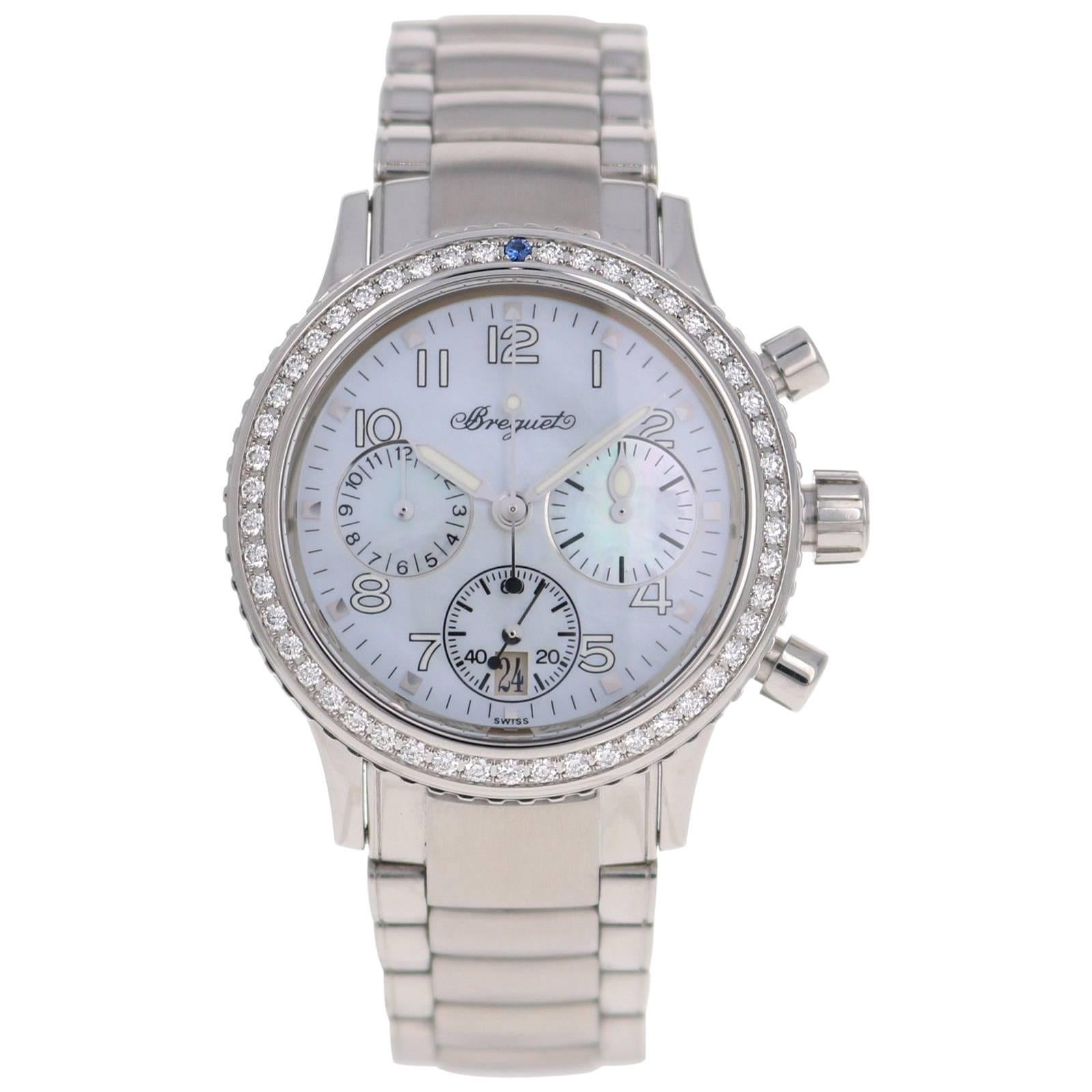 Breguet Ladies Stainless Steel Transatlantique Type XX Automatic Wristwatch