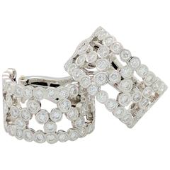 Tiffany & Co. Platinum Bubbles Diamond Hoop Earrings