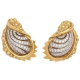 Marilyn Cooperman Diamond Gold Platinum Earrings
