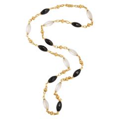 Spitzer and Fuhrmann Onyx Rock Crystal Gold Chain 1