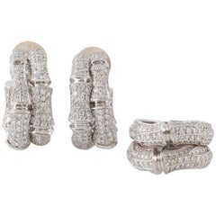 Cartier Bamboo White Gold Diamond Pave Set