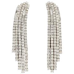 Contemporary Diamond Dangle Chandelier Earrings 11