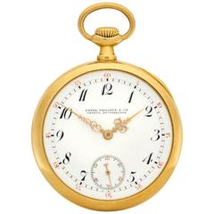 Patek Philippe & Co. Yellow Gold Open Face Dress Pocket Watch