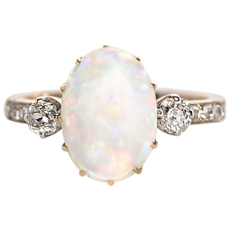 opal and diamond engagement ring opal and diamond engagement ring