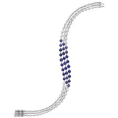 10.00 Carat Sapphire Diamond Bracelet 9