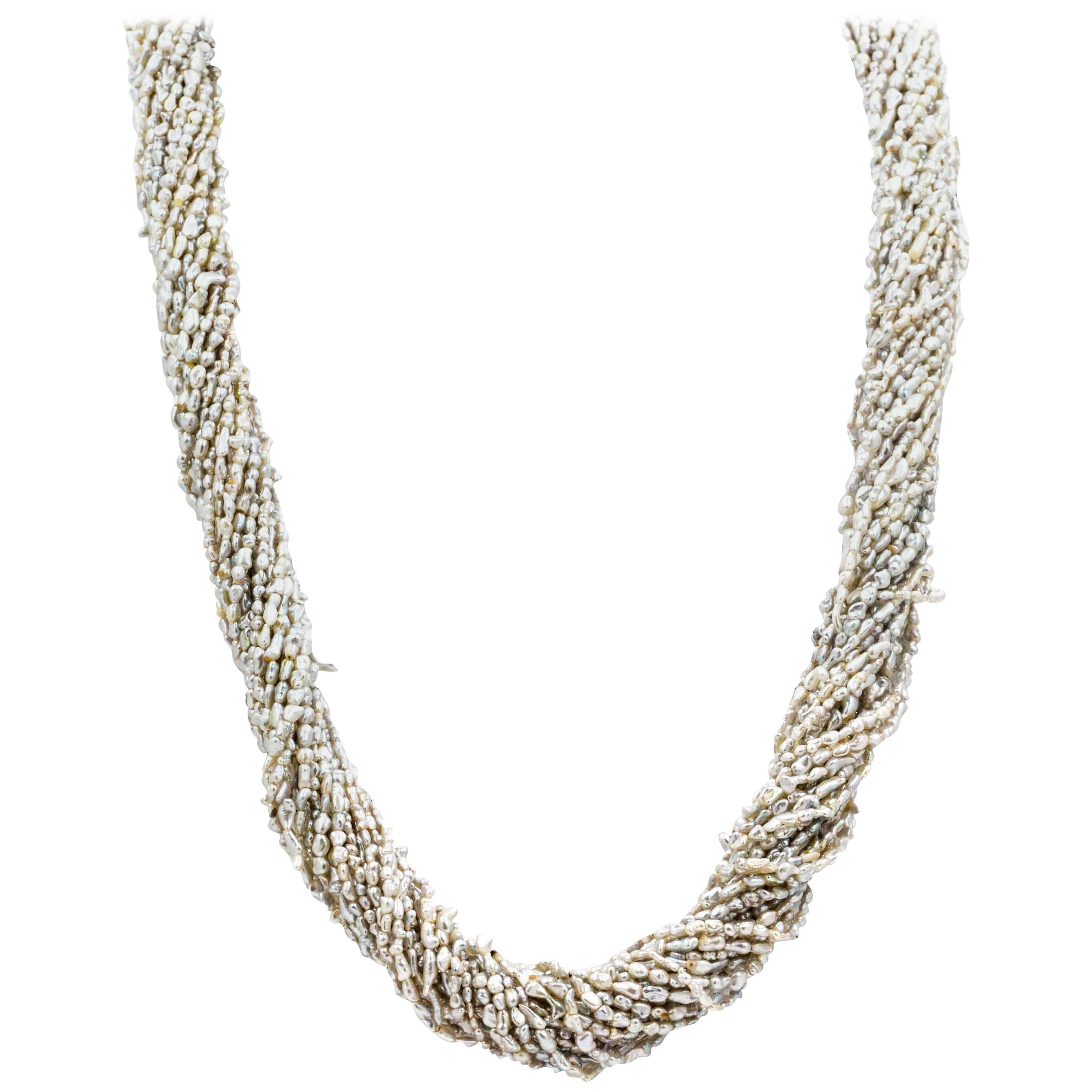 Keshi Pearl Multi Strand Necklace
