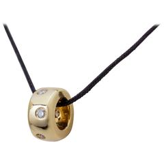 Aaron Basha 18 Karat Yellow Gold Spacer Charm Diamond 0.18 Carat