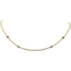 Aaron Basha 18 Karat Yellow Gold Chain Diamonds 0.16 Carat 5