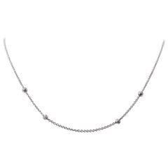 Aaron Basha 18 Karat White Gold Chain Diamonds 0.16 Carat 6