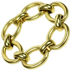 Italian Oval Link Gold Bracelet, circa 1960
