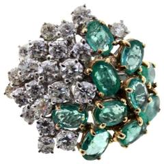 Luise Emerald Diamond Gold Ring 10