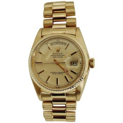 Rolex Yellow Gold President Perpetual Day-Date Wristwatch Ref 7286