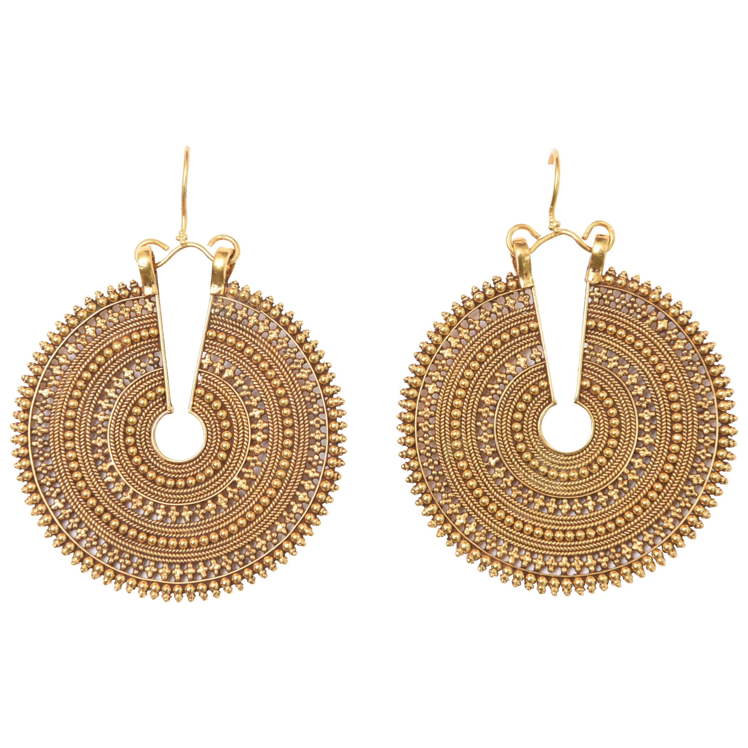 Rare and Extraordinary Gold Earrings