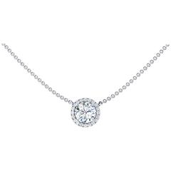 Ferrucci GIA Certified 1.06 Carat Diamond Platinum Pendant 11