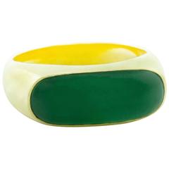 Jadeite Jade Gold Saddle Ring Natural Untreated Type A 4