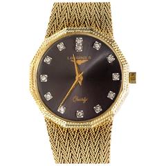 Retro Longines Yellow Gold Diamond Wristwatch, circa 1960
