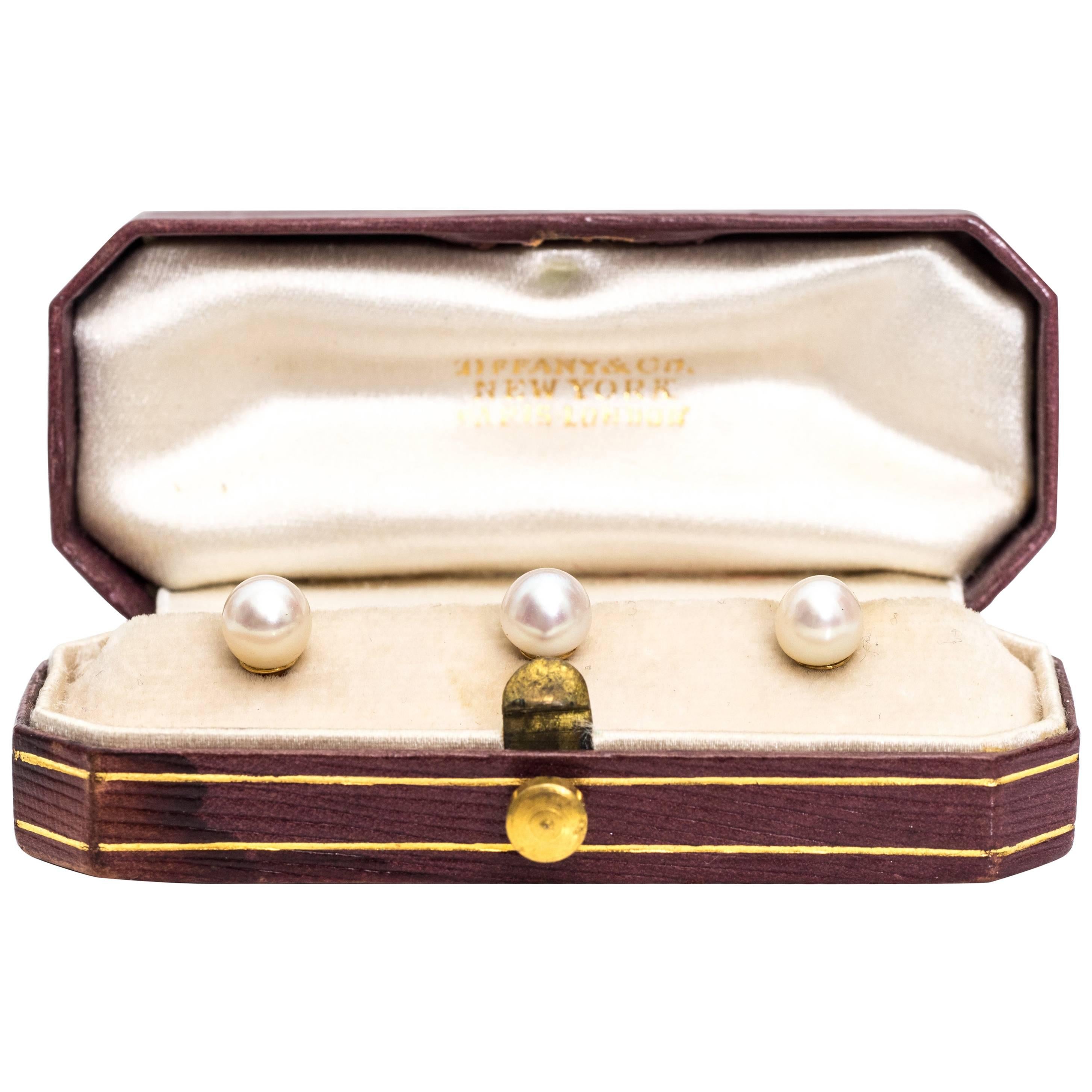 1920s Tiffany and Co. Pearl and Gold Tuxedo Buttons at 1stDibs | 1920s ...