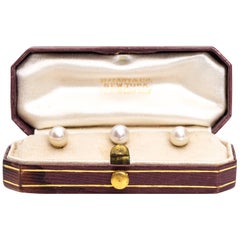 1920s Tiffany & Co. Pearl and Gold Tuxedo Buttons