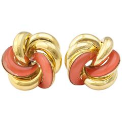 Faraone Mennella Roselline Coral Gold Earrings 12