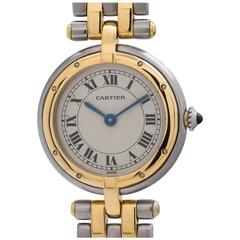 Cartier Ladies Yellow Gold Stainless Steel Vendome Panther Quartz Wristwatch