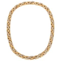 Cartier Maillon Panthère Diamond Yellow Gold Necklace